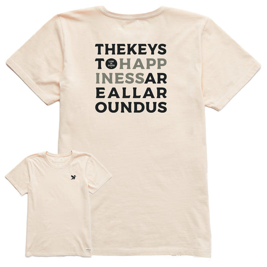 Women's Bert's Keys to Happiness Short Sleeve Crusher Tee