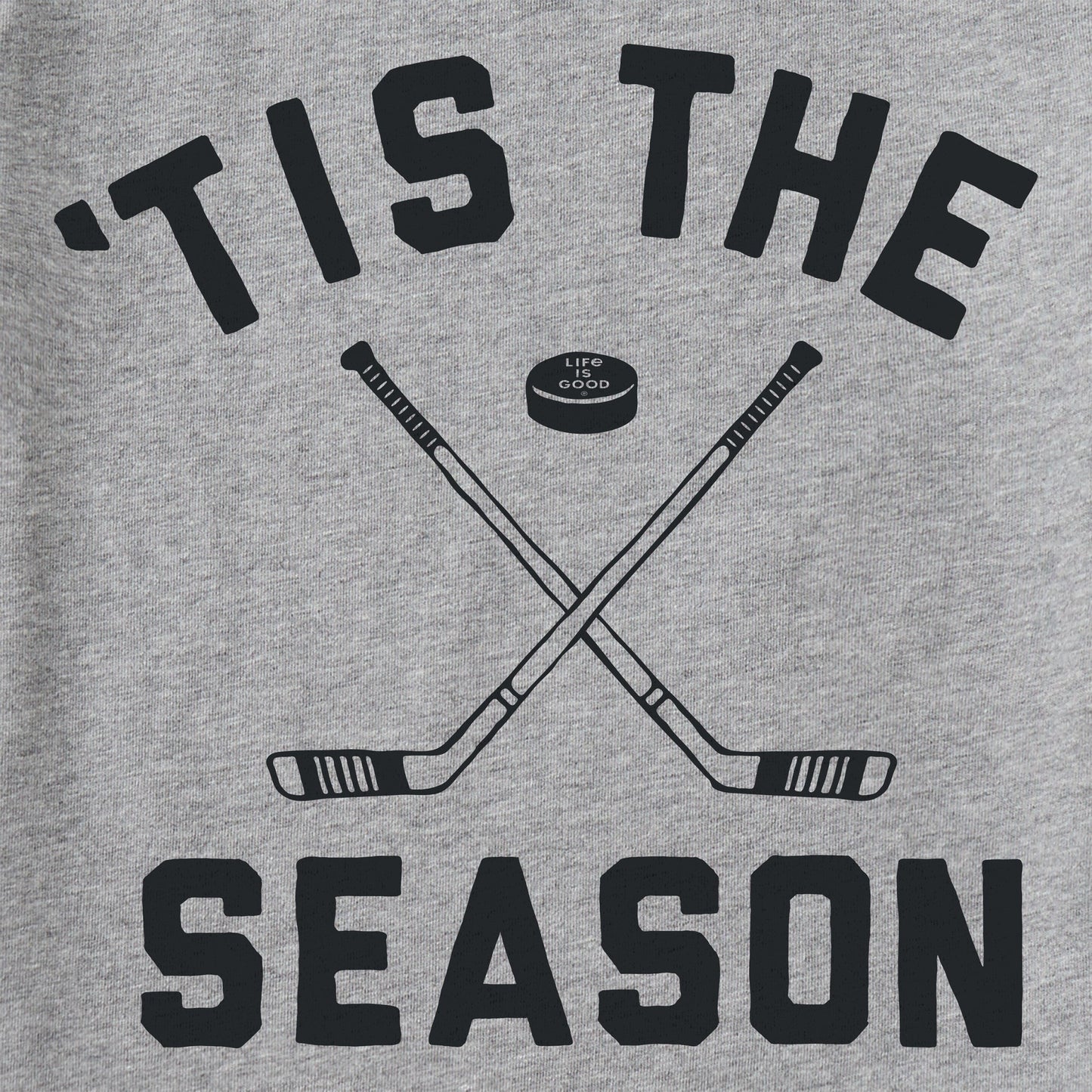 Kids Tis the Season Hockey Long Sleeve Crusher Tee