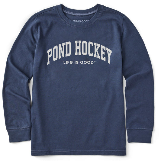Kids Pond Hockey Arch Long Sleeve Crusher Tee