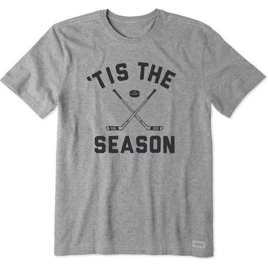 Men's Tis the Season Hockey Short Sleeve Crusher Tee