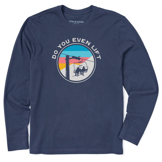 Men's Do You Even Ski Lift Bro Long Sleeve Crusher Tee