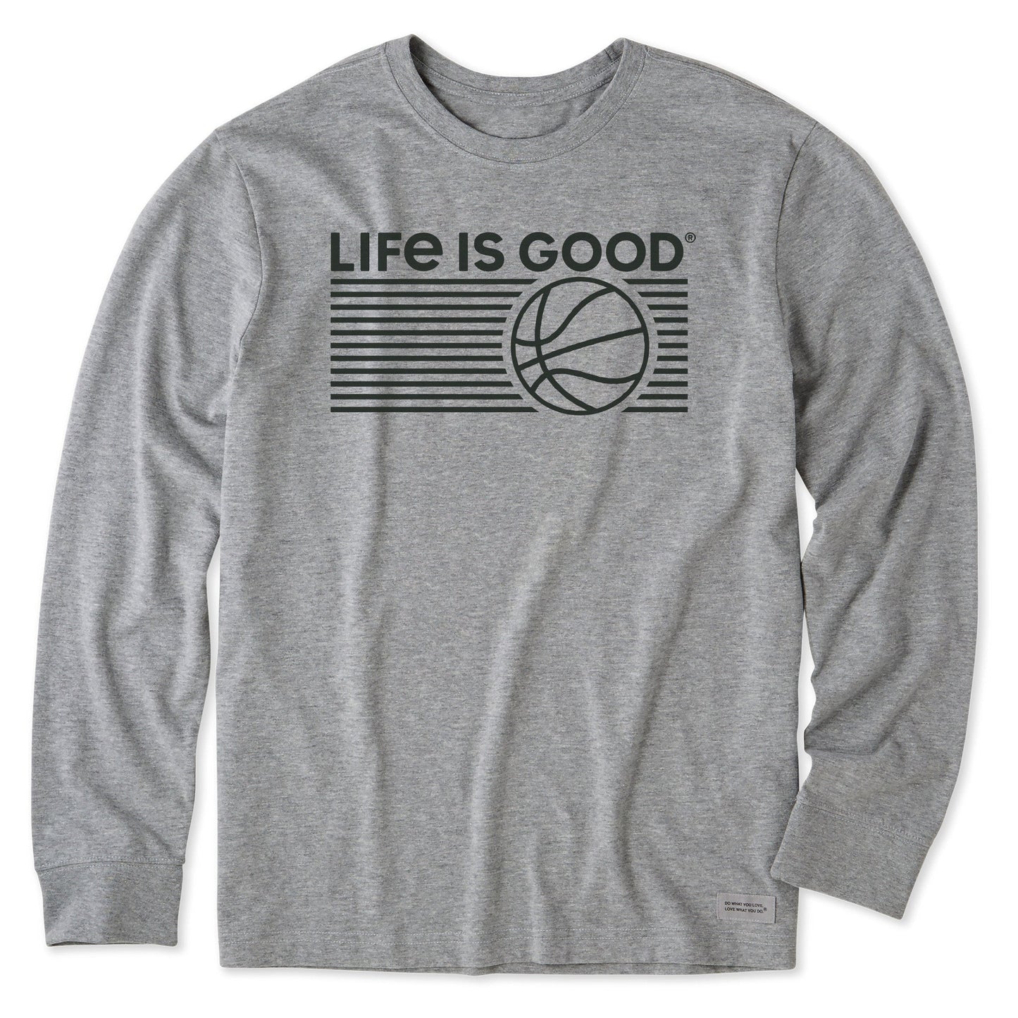 Men's Basketball Stripes Long Sleeve Crusher Tee