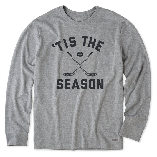 Men's Tis the Season Hockey Long Sleeve Crusher Tee