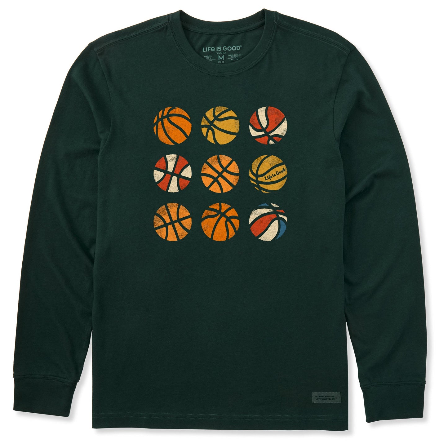 Men's Basketball Grid Long Sleeve Crusher Tee