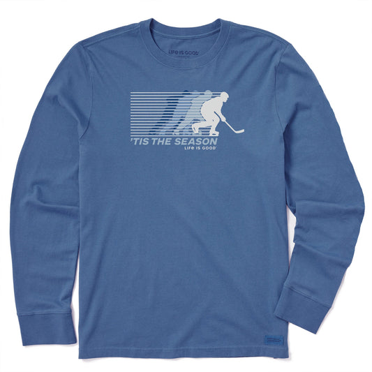 Men's Tis the Season Hockey Long Sleeve Crusher Tee