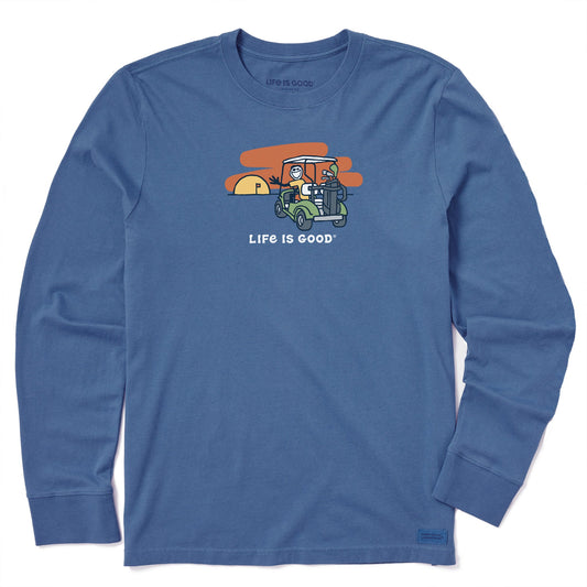 Men's Golf Cart Sunset Long Sleeve Crusher Tee