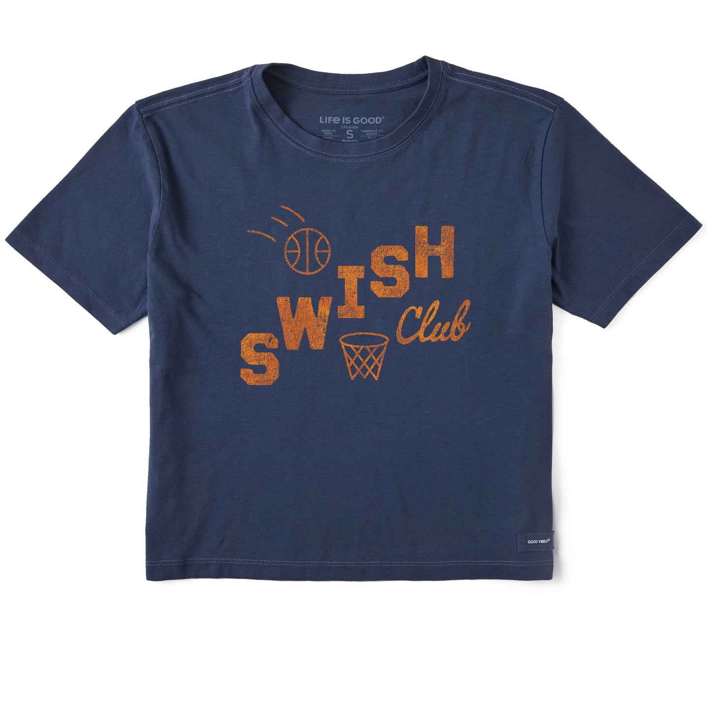 Women's Swish Club Short Sleeve Crusher Boxy Tee