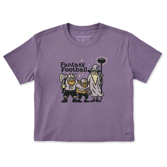 Women's Fantasy Football Trio Short Sleeve Crusher Boxy Tee