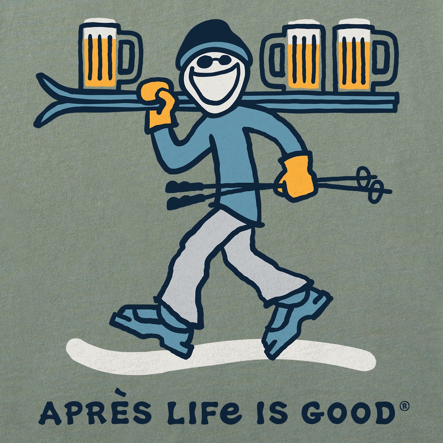 Women's Apres Life is Good Short Sleeve Crusher Boxy Tee