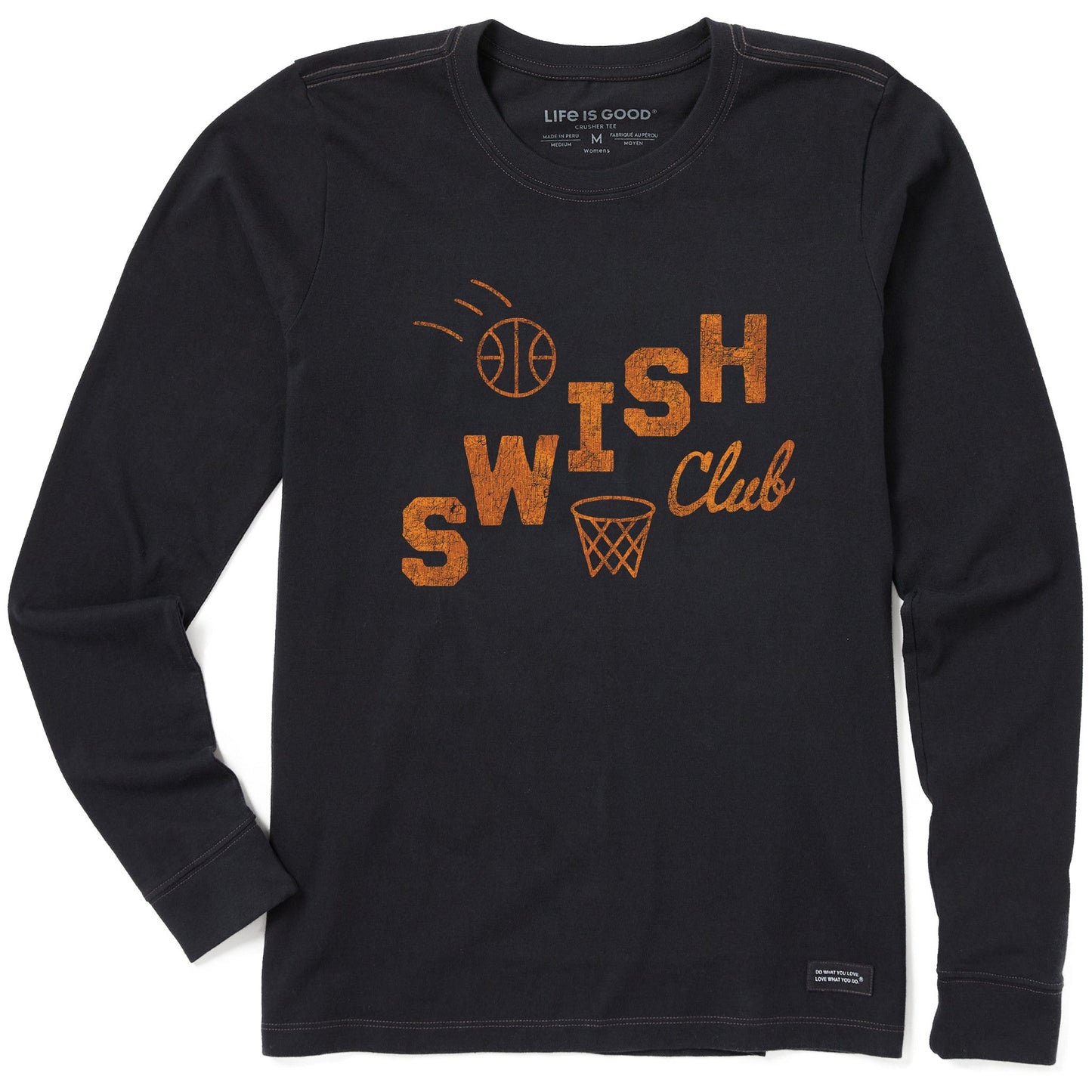 Women's Swish Club Long Sleeve Crusher Tee