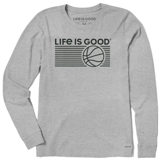 Women's Basketball Stripes Long Sleeve Crusher Tee