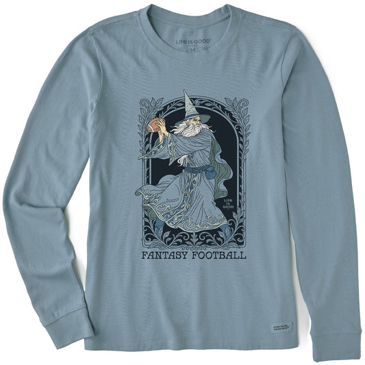 Women's Fantasy Football Wizard QB Long Sleeve Crusher Tee