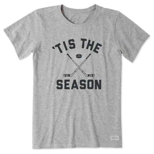 Women's Tis the Season Hockey Short Sleeve Crusher Tee