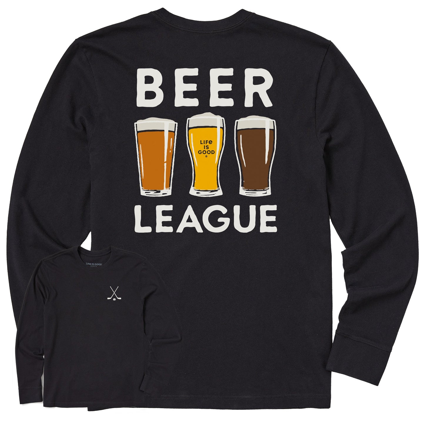 Men's Beer League Hockey Long Sleeve Crusher Tee