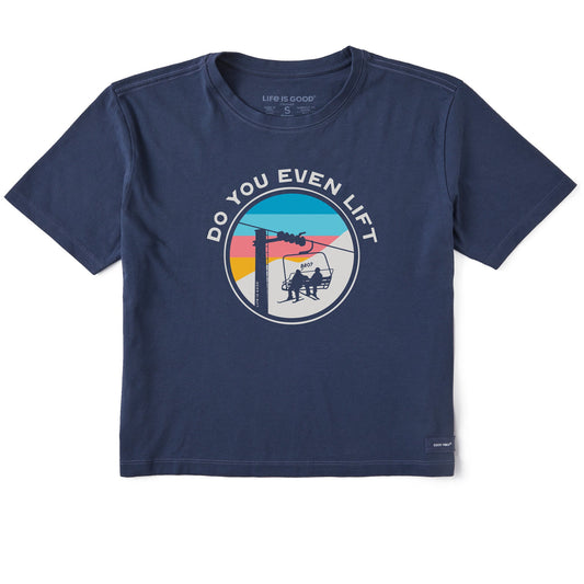 Women's Do You Even Ski Lift Bro Short Sleeve Crusher Boxy Tee