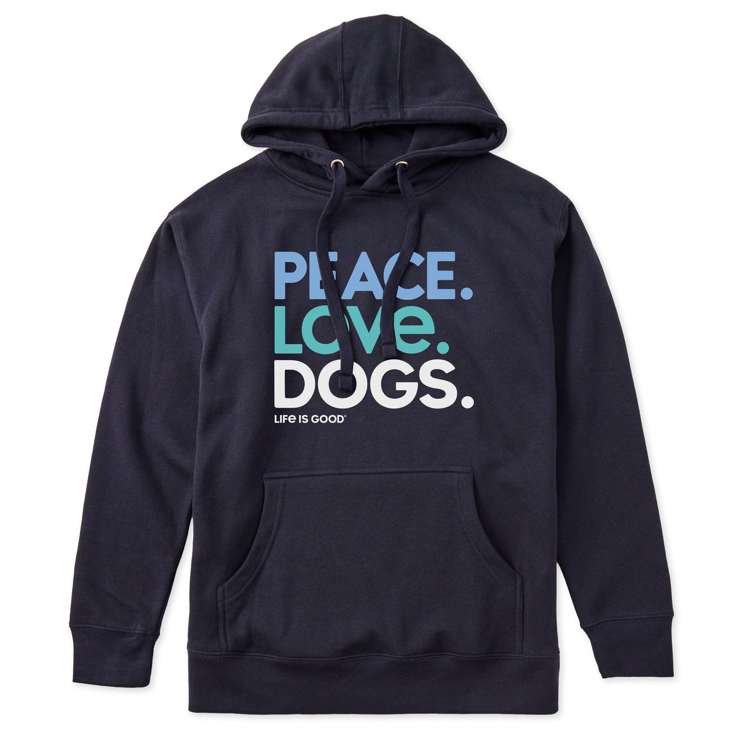 Adult Unisex Peace Love Dogs Every Wear Hoodie Sweatshirt