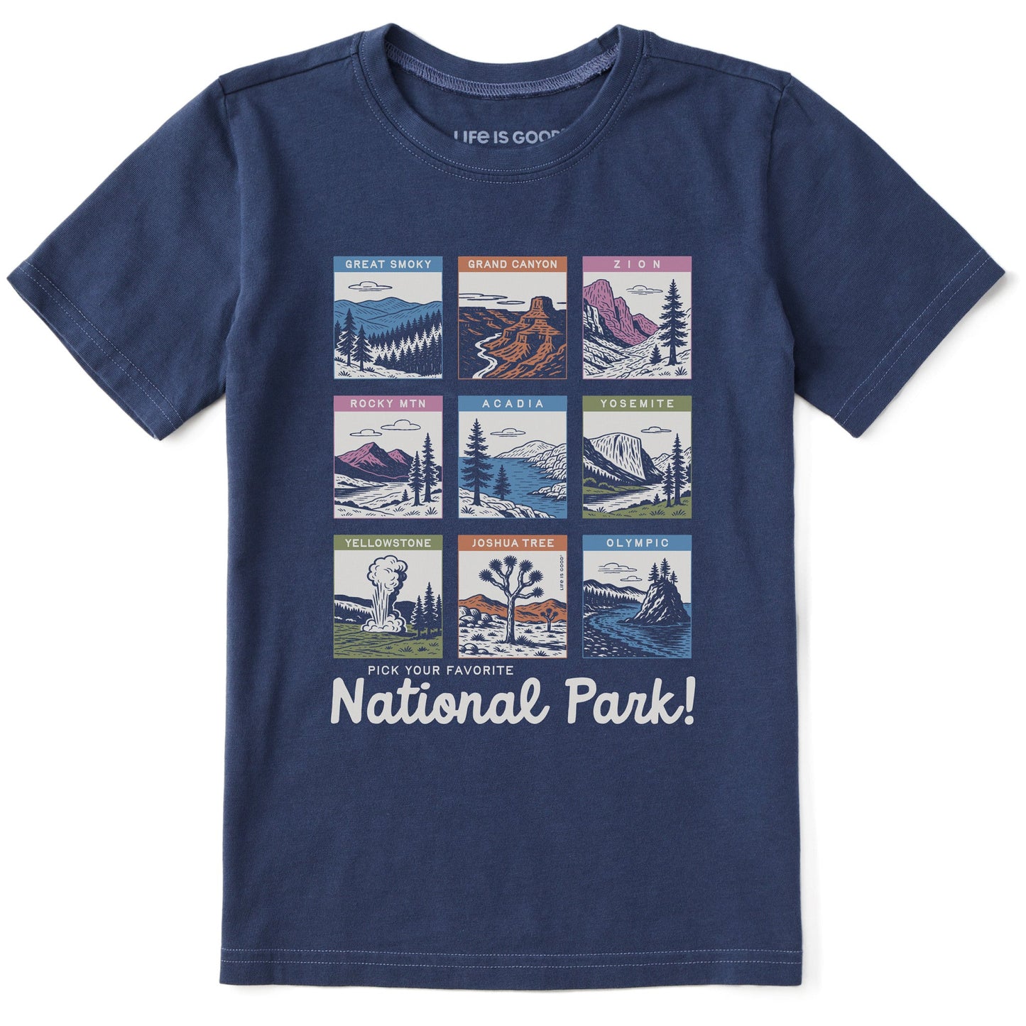 Kids Pick Your Favorite National Park Short Sleeve Crusher Tee