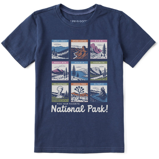 Kids Pick Your Favorite National Park Short Sleeve Crusher Tee
