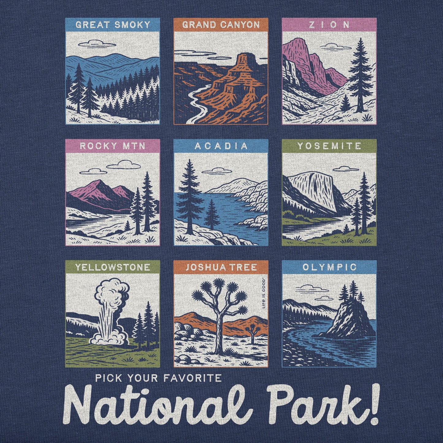 Kids Pick Your Favorite National Park Short Sleeve Crusher Tee