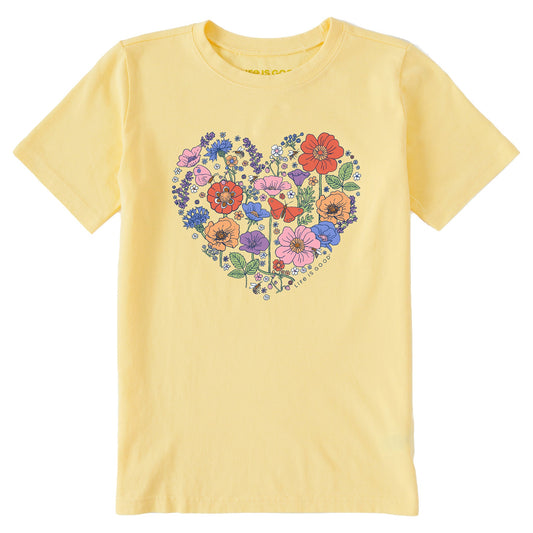Kids My Wildflower Heart Short Sleeve Crusher Tee