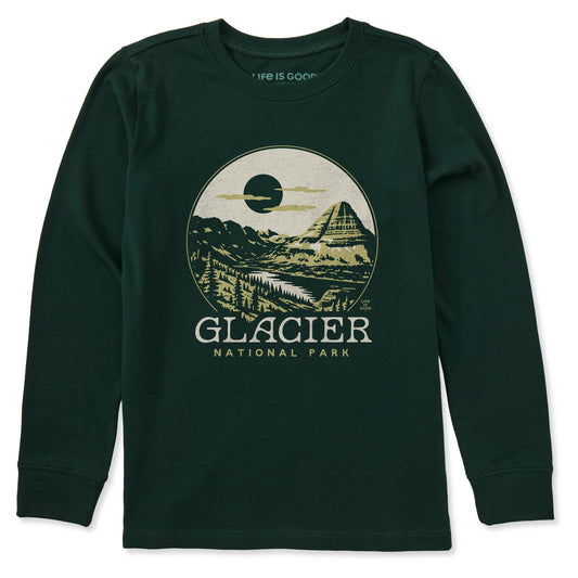 Kids Glacier Park Long Sleeve Crusher Tee