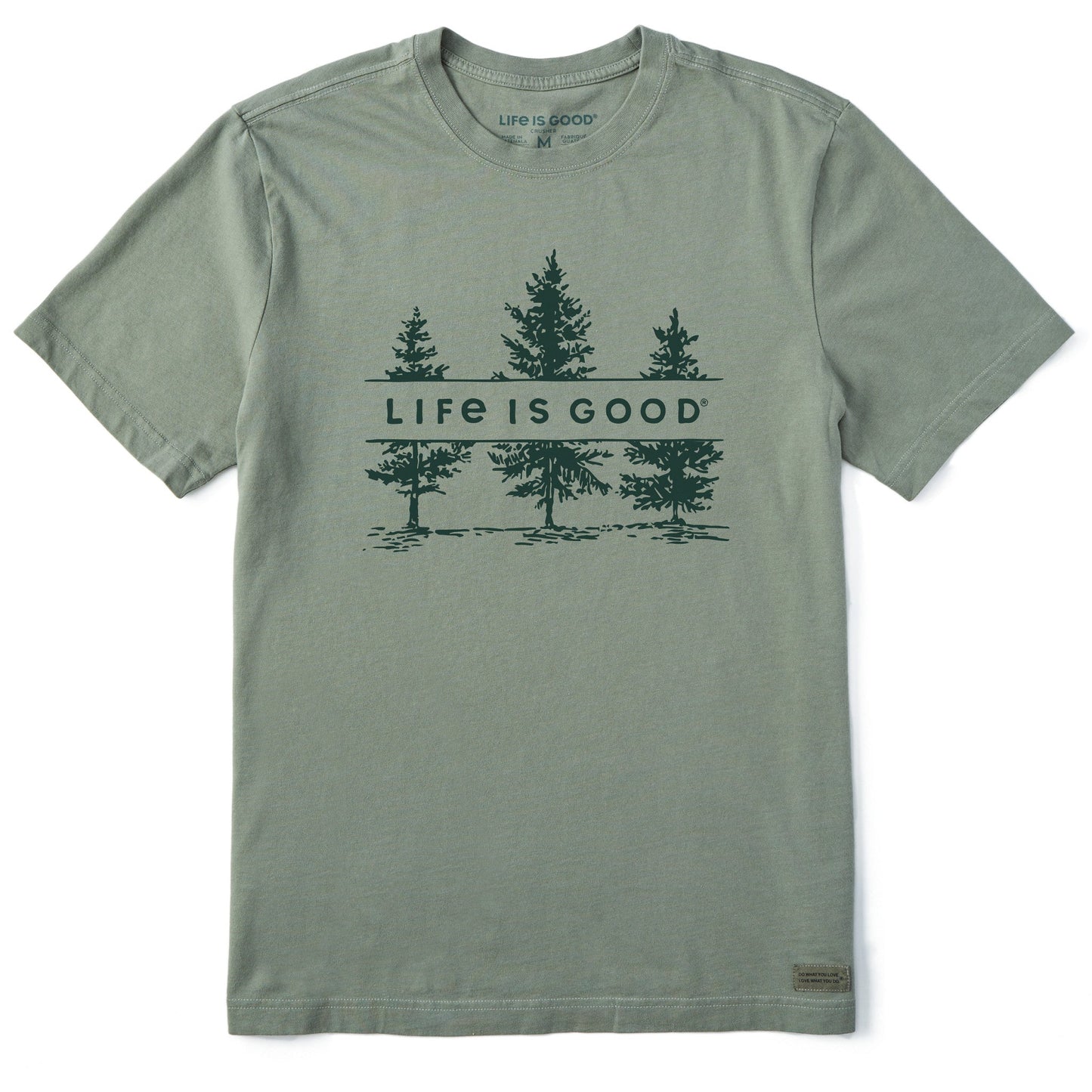 Men's Three Pine Trees Short Sleeve Crusher Tee