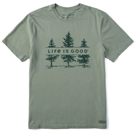 Men's Three Pine Trees Short Sleeve Crusher Tee
