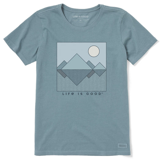 Women's Geometric Reflection Short Sleeve Crusher Tee