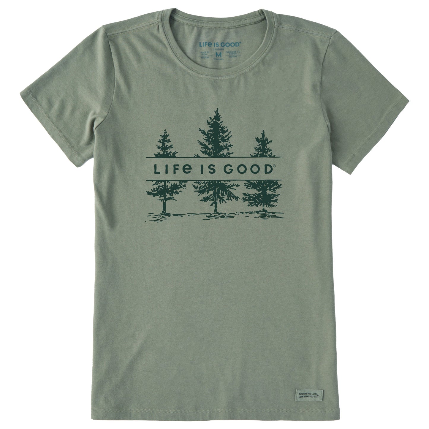 Women's Three Pine Trees Short Sleeve Crusher Tee