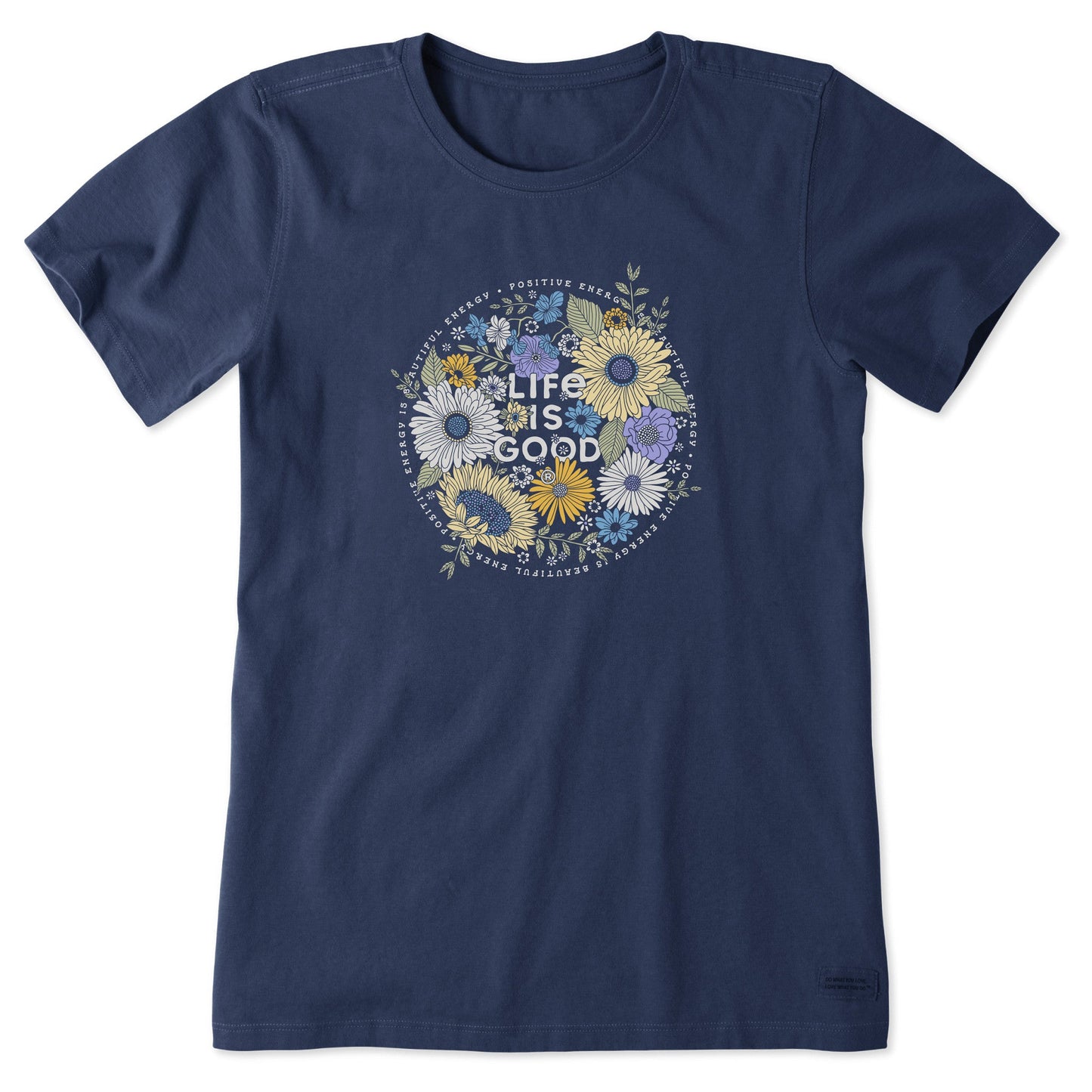 Women's Positive Energy Flowers Short Sleeve Crusher Tee