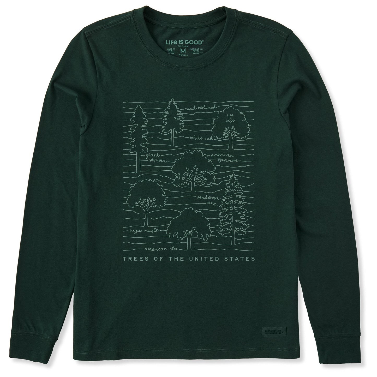 Women's Trees of the United States Long Sleeve Crusher Tee