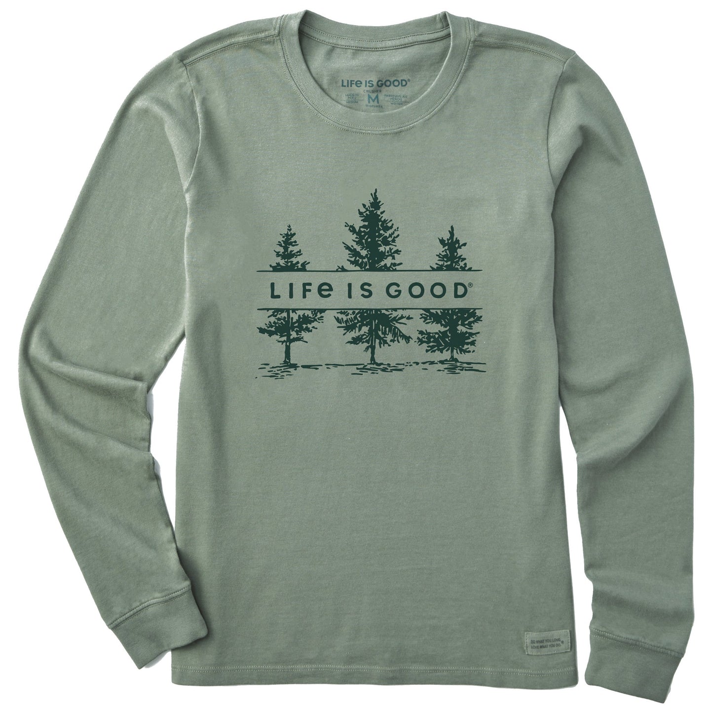 Women's Three Pine Trees Long Sleeve Crusher Tee
