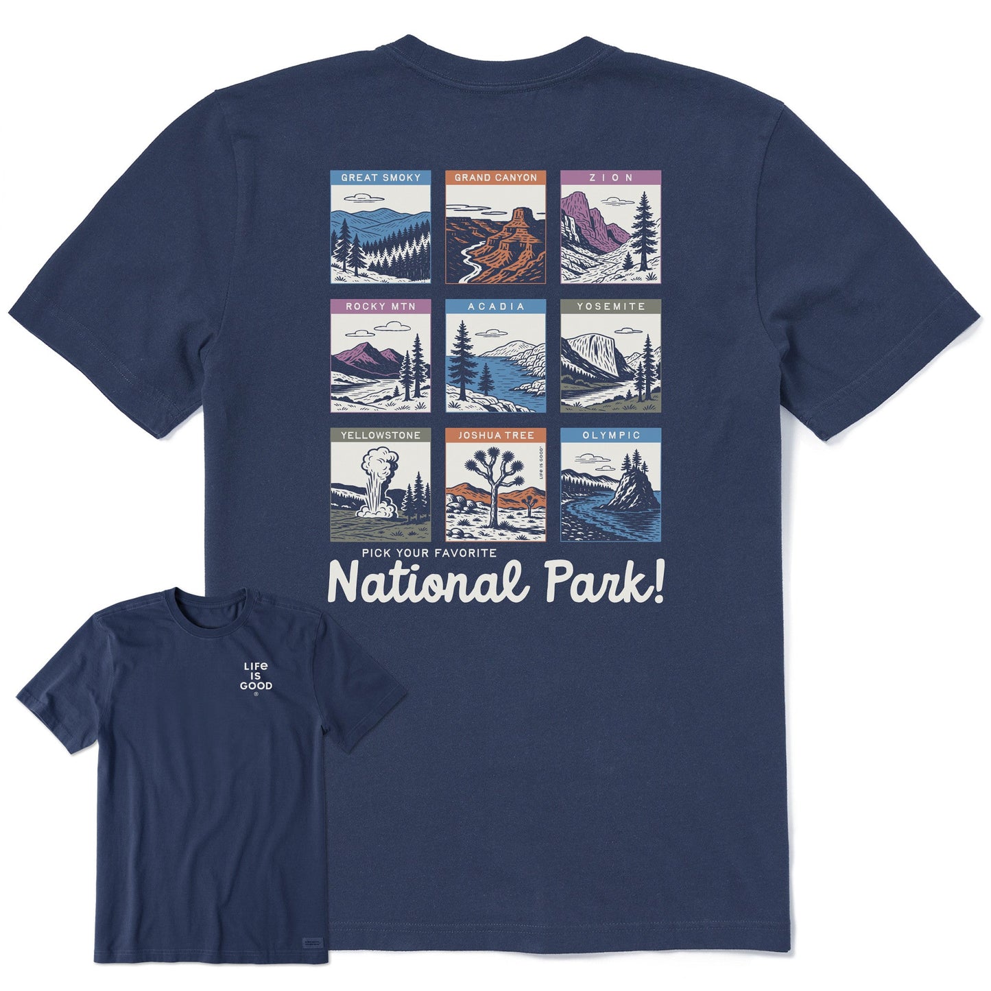 Men's Pick Your Favorite National Park Short Sleeve Crusher Tee