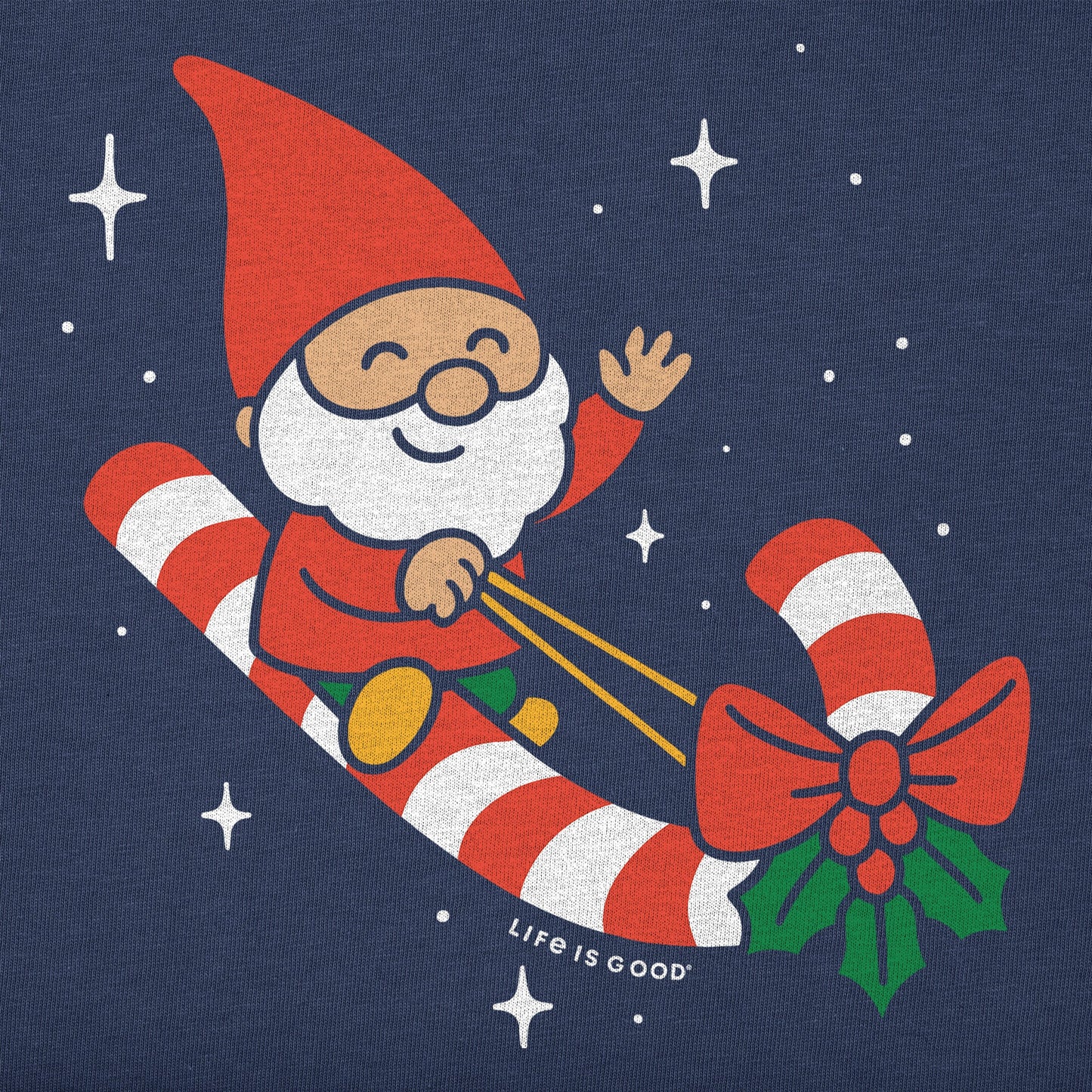 Kids Gnome on a Cane Short Sleeve Crusher Tee