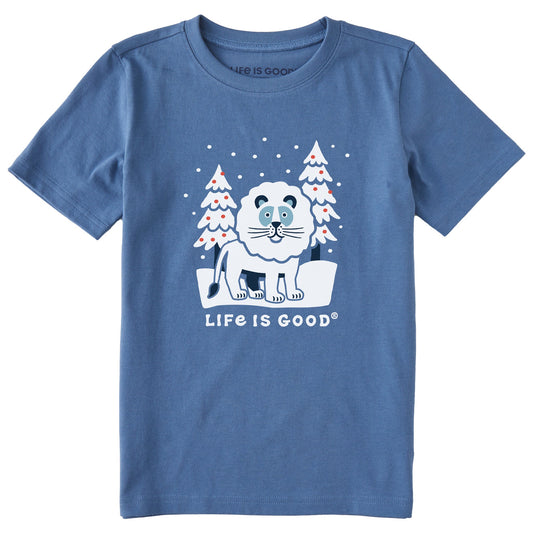 Kids Snow Lion Short Sleeve Crusher Tee