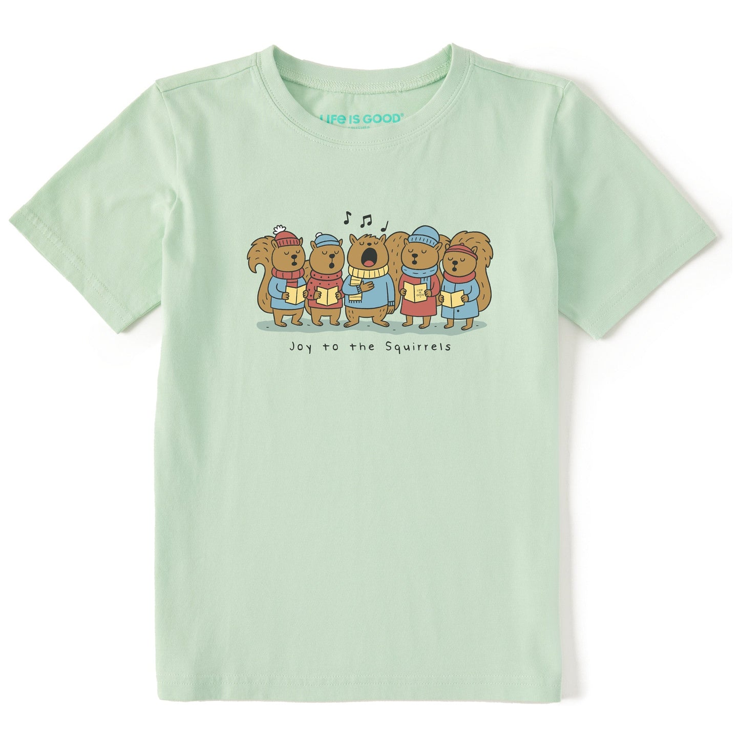 Kids Joy to the Squirrels Carols Short Sleeve Crusher Tee