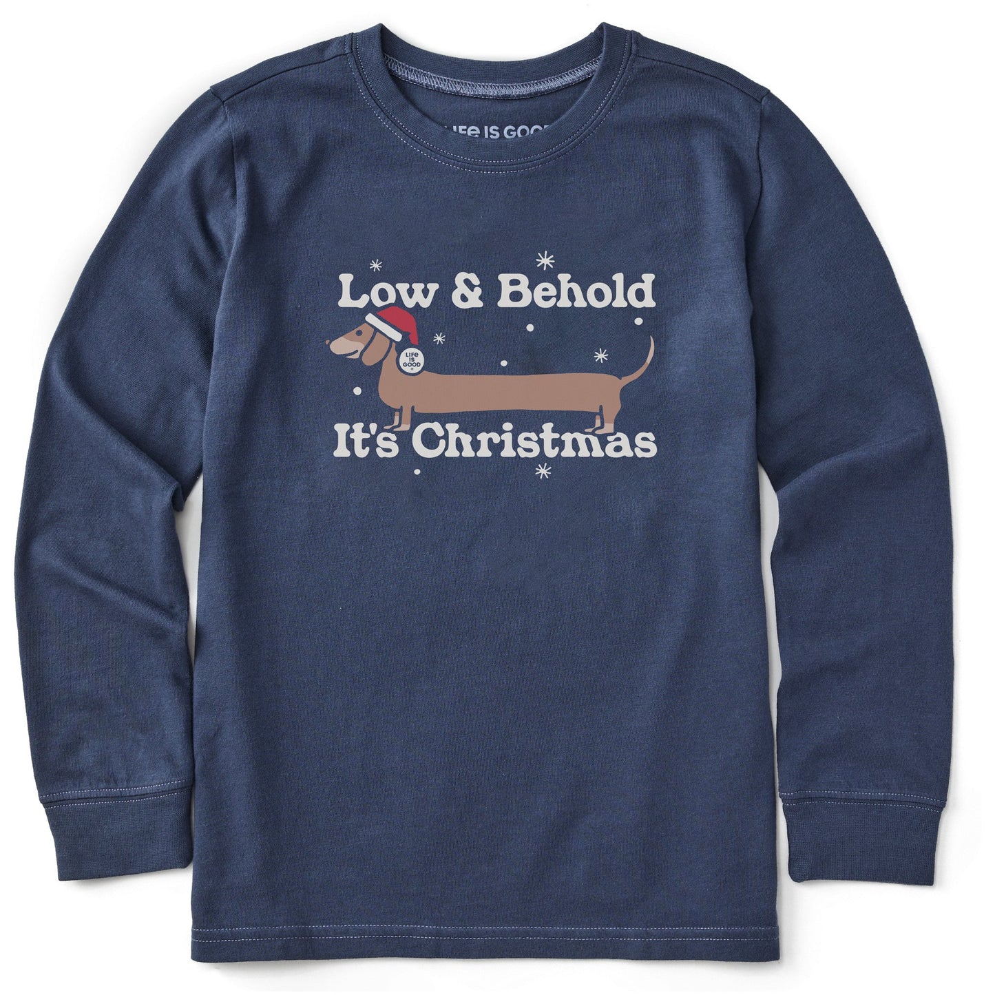 Kids Low and Behold Christmas Long Sleeve Crusher Tee