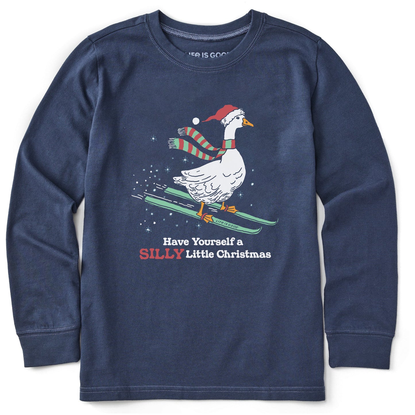 Kids Have Yourself a Silly Little Christmas Long Sleeve Crusher Tee