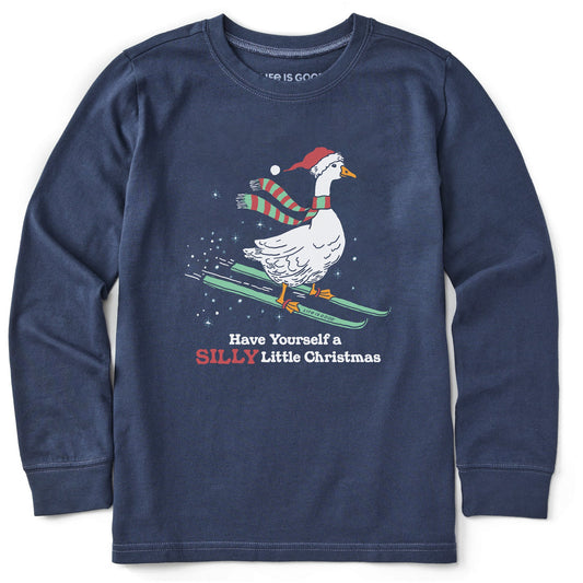 Kids Have Yourself a Silly Little Christmas Long Sleeve Crusher Tee