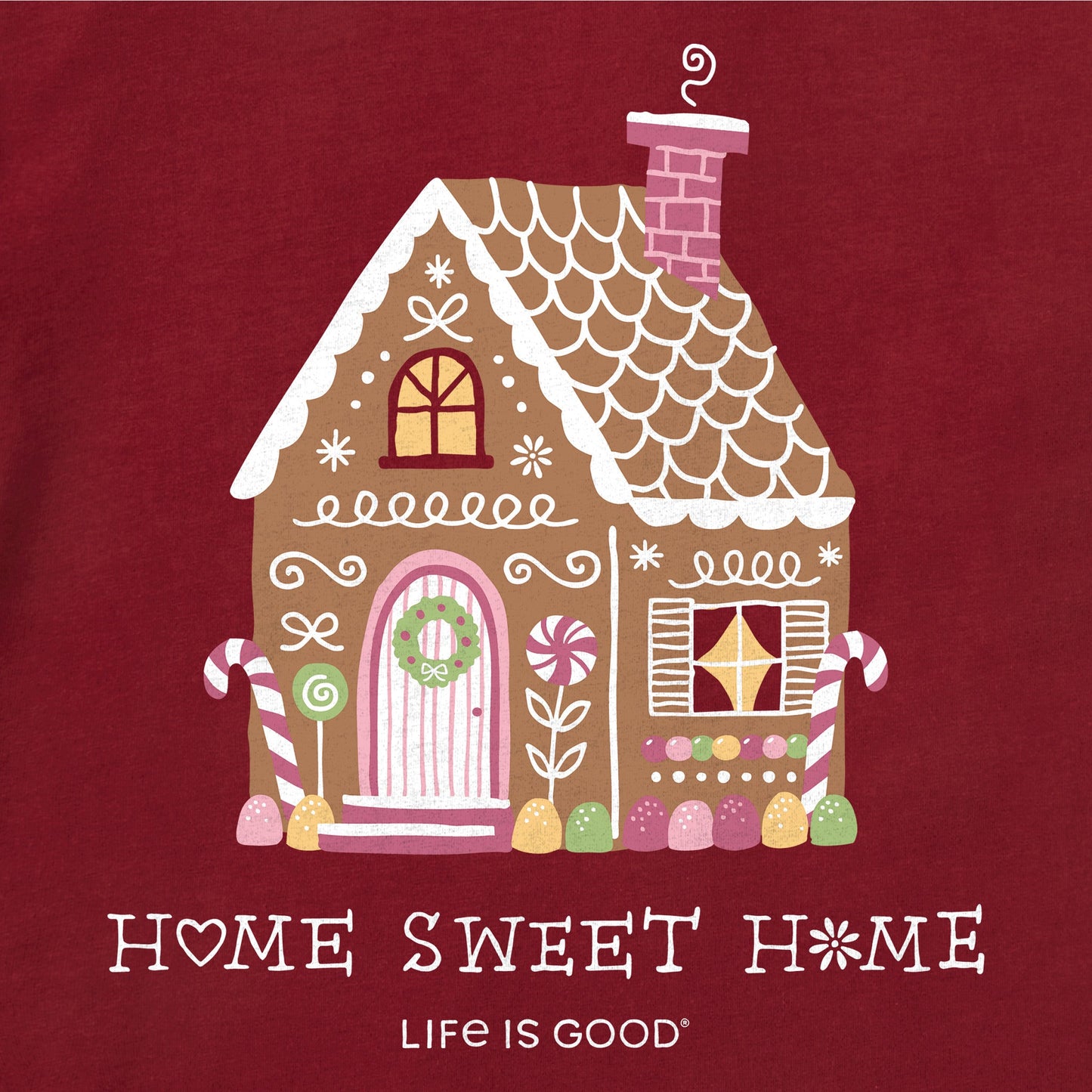 Kids Home Sweet Home Gingerbread Long Sleeve Crusher Tee