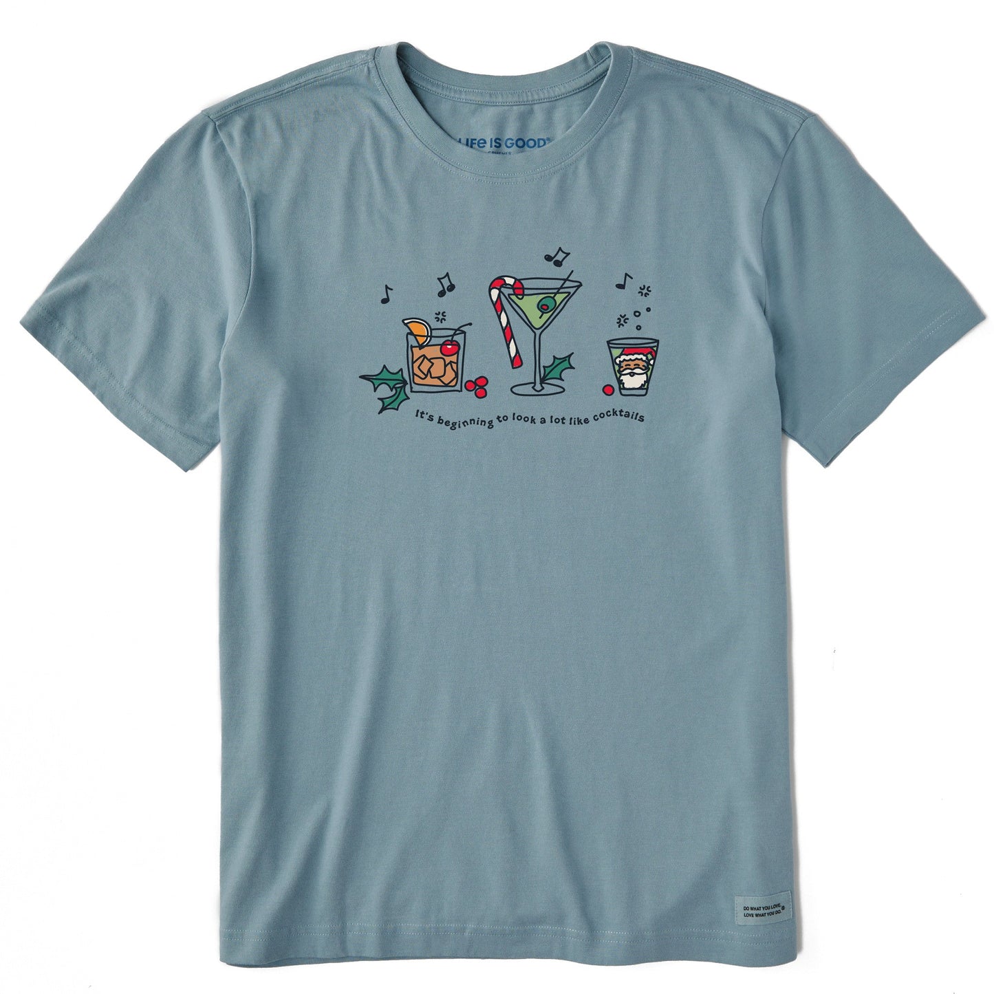 Men's It's Beginning to Look Like Cocktails Short Sleeve Crusher Tee