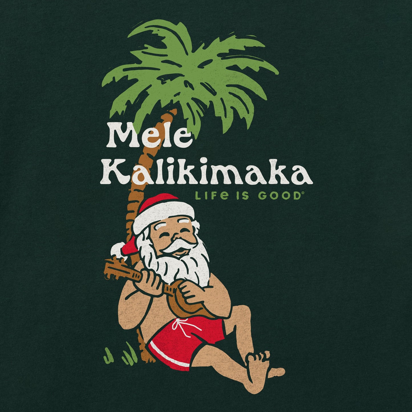 Men's Mele Kalikimaka Uke Short Sleeve Crusher Tee