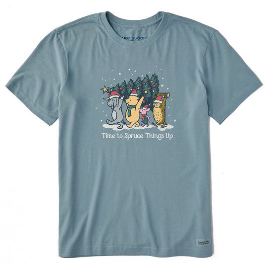 Men's Time to Spruce Things Up Winnie Short Sleeve Crusher Tee
