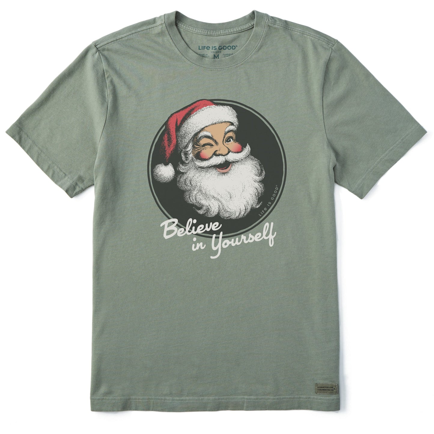 Men's Believe in Yourself Santa Short Sleeve Crusher Tee