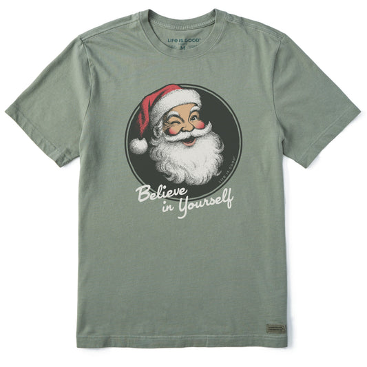 Men's Believe in Yourself Santa Short Sleeve Crusher Tee