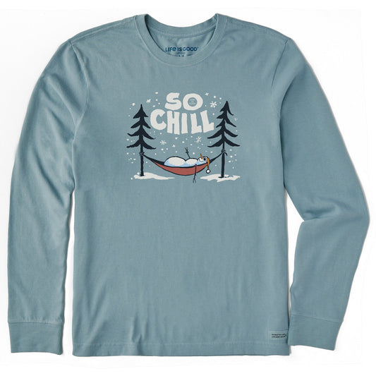 Men's So Chill Snowman Long Sleeve Crusher Tee