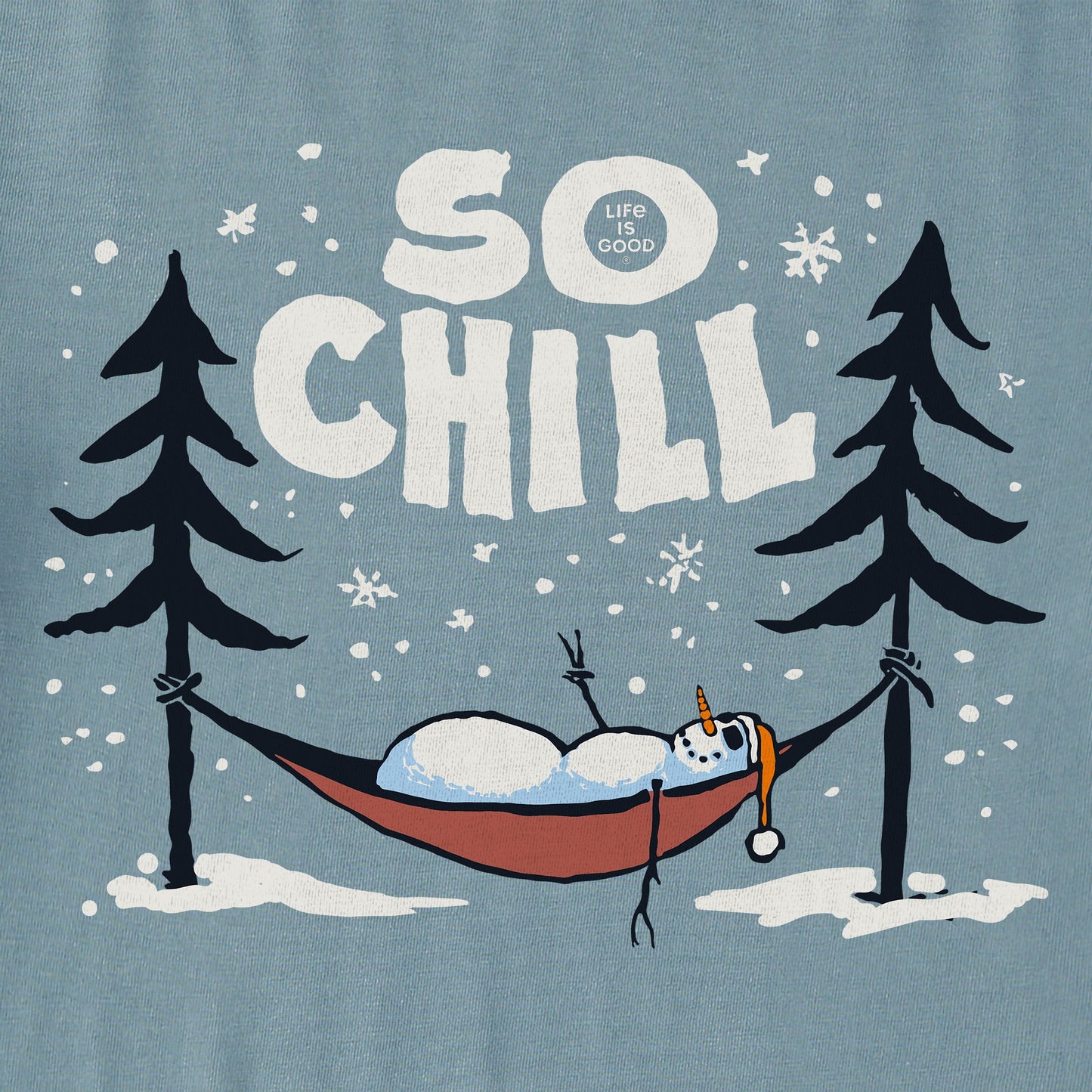 Men's So Chill Snowman Long Sleeve Crusher Tee