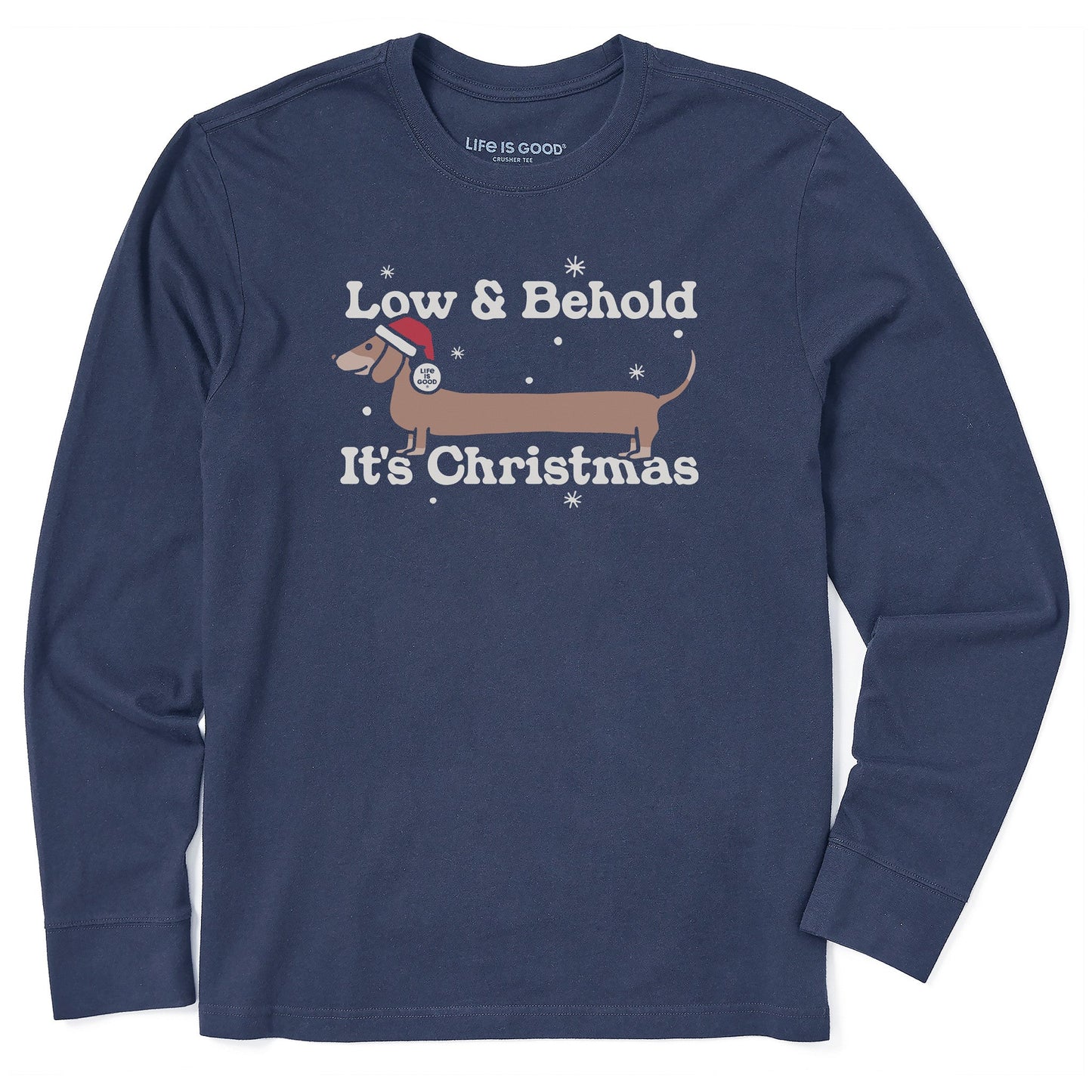 Men's Low and Behold Christmas Long Sleeve Crusher Tee