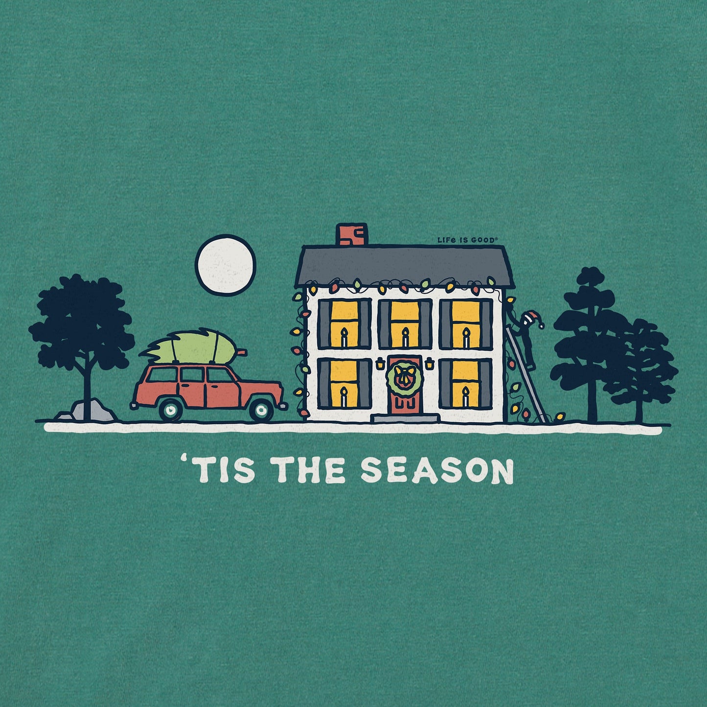 Men's Tis the Season Christmas Vista Long Sleeve Crusher Tee