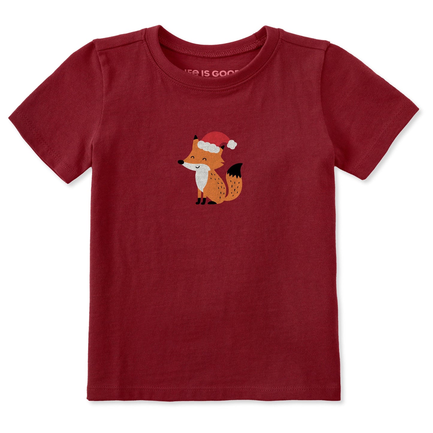 Toddler Santa Fox Short Sleeve Crusher Tee